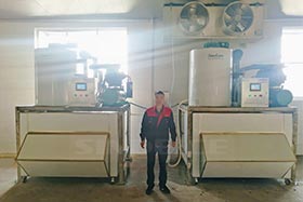 長(zhǎng)沙食品加工2臺(tái)5噸食品加工片冰機(jī)